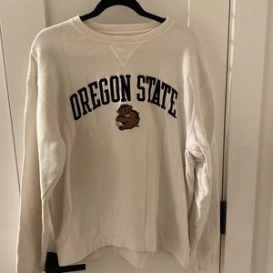 White Oregon State Crewneck